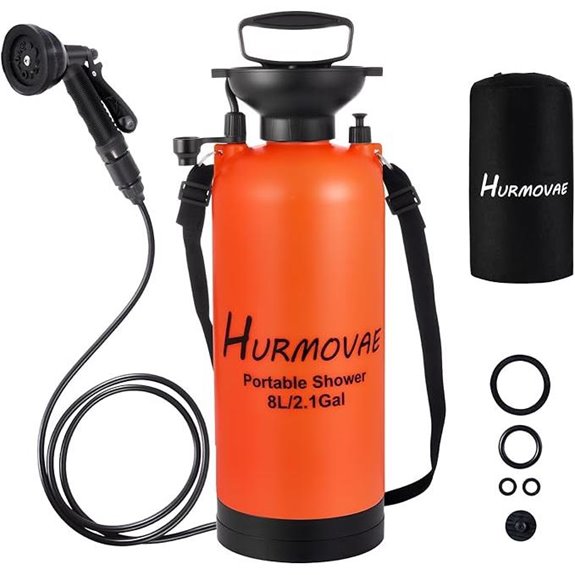 Portable 8L Shower with 10 Spray Modes