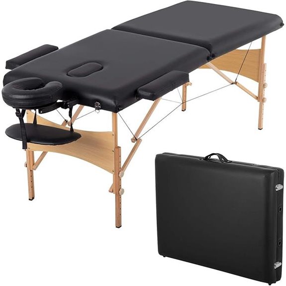 BestMassage Portable Massage Bed with Adjustable Height