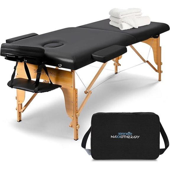 SereneLife Portable Massage Table with Adjustable Height
