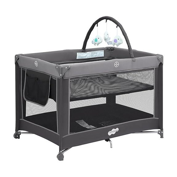 Pamo Babe Foldable Portable Baby Playpen and Crib