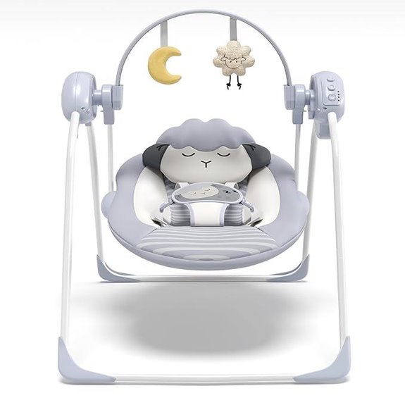 Portable Baby Swing with Music & 5 Speeds