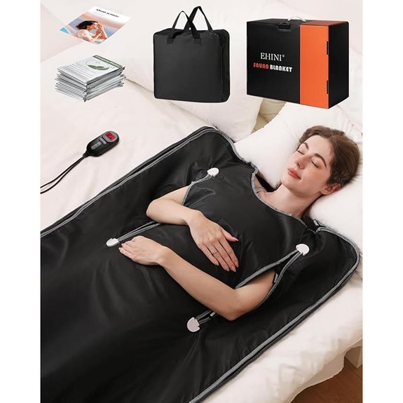 Infrared Sauna Blanket for Home Use Portable Black