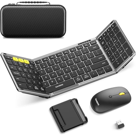 Samsers Foldable Bluetooth Keyboard & Wireless Mouse Set