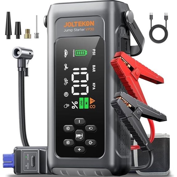Portable Car Jump Starter with Air Compressor