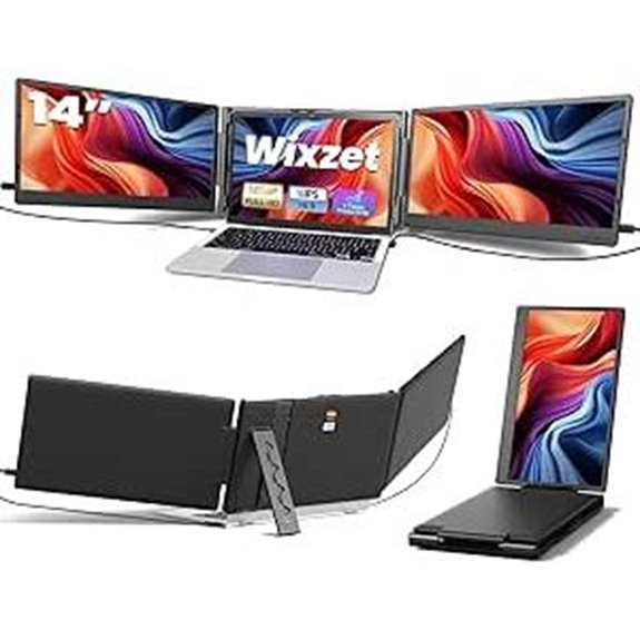 Portable 14 FHD Laptop Monitor with Dual Screen Extender