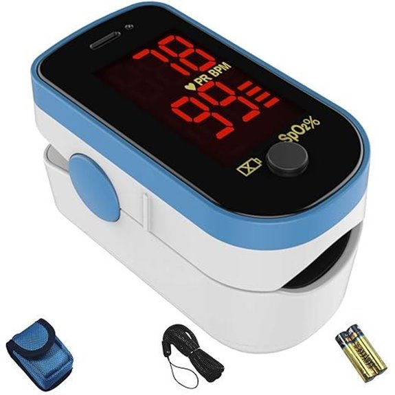 CHOICEMMED Finger Pulse Oximeter with Batteries