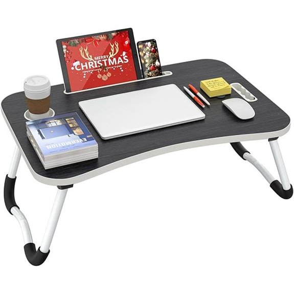 BUYIFY Folding Lap Desk with Cup Holder