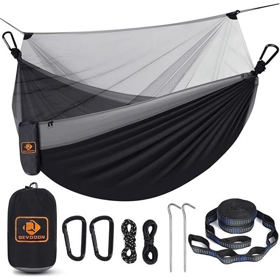 Lightweight Camping Hammock with Net and Tree Straps