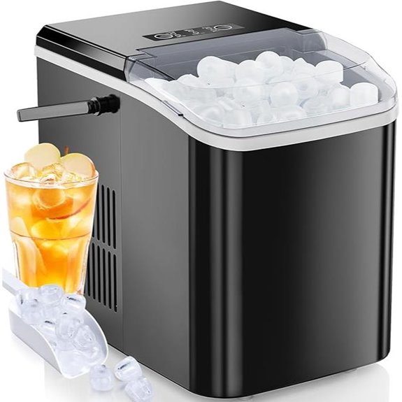 OLIXIS Portable Ice Maker with Handle 26lbs/24H