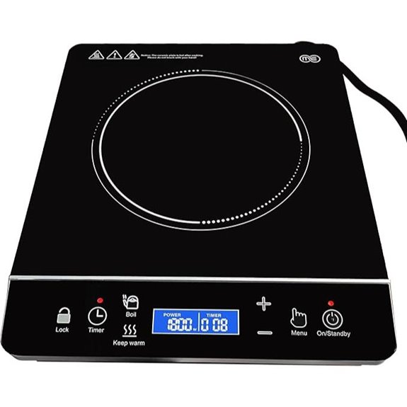 OMEO Portable Induction Cooktop with LCD and Safety