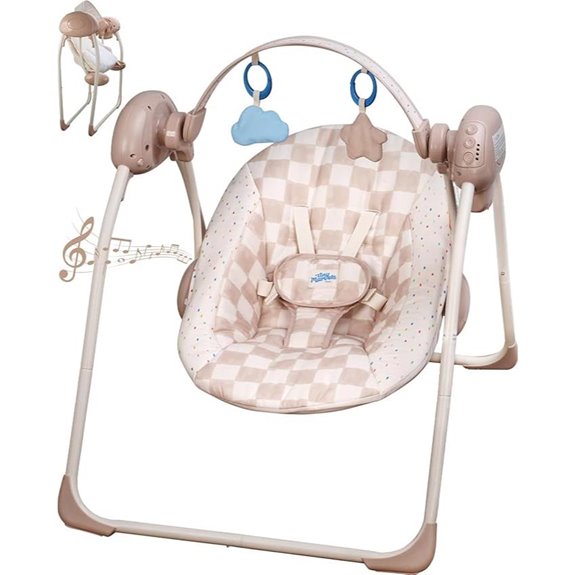 Tiny Marvels Portable Infant Swing with Music and Toy Bar