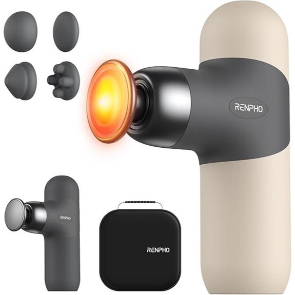 RENPHO Mini Heat Massage Gun with Carry Case