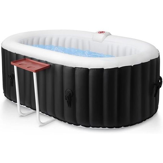 Edostory Inflatable Portable Oval 2-Person Hot Tub