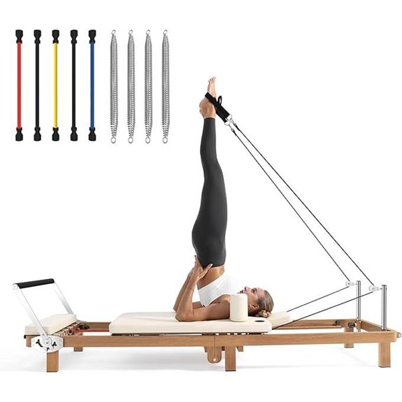 Foldable Pilates Reformer & Accessories Home Gym Set