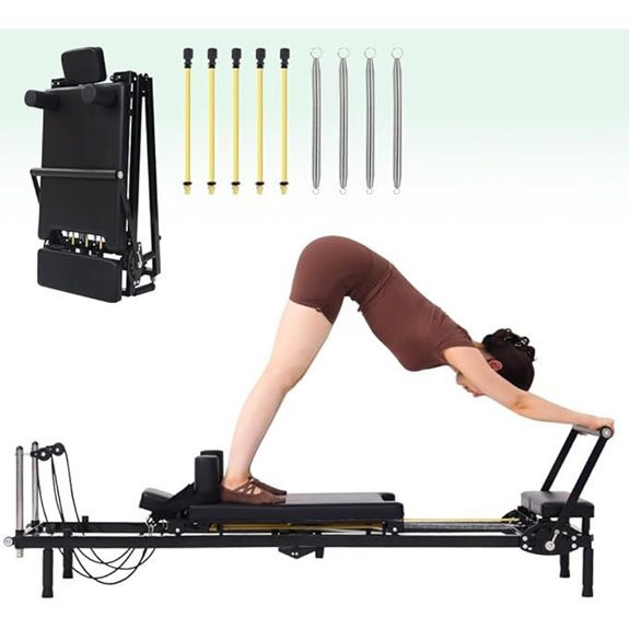 Foldable Pilates Reformer Machine with Resistance Springs