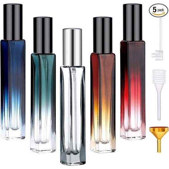 Segbeauty 5-Pack 10ML Portable Refillable Perfume Bottles