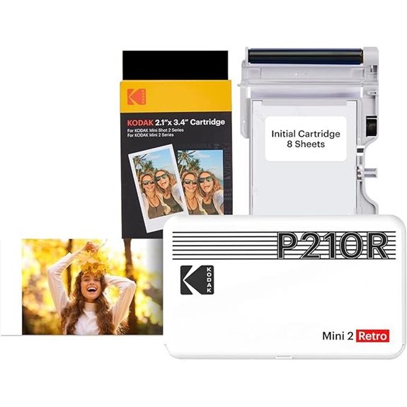 Kodak Mini 2 Retro Portable Photo Printer Bundle