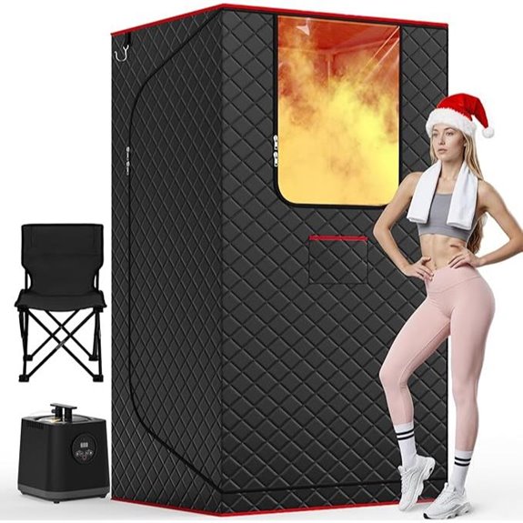 Manastin Portable Steam Sauna with Remote and Timer