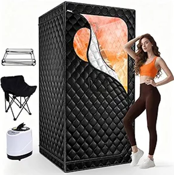 Portable Full-Body Sauna Tent with Steamer and Chair