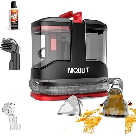 Portable Upholstery Spot Cleaner with Self-Cleaning System