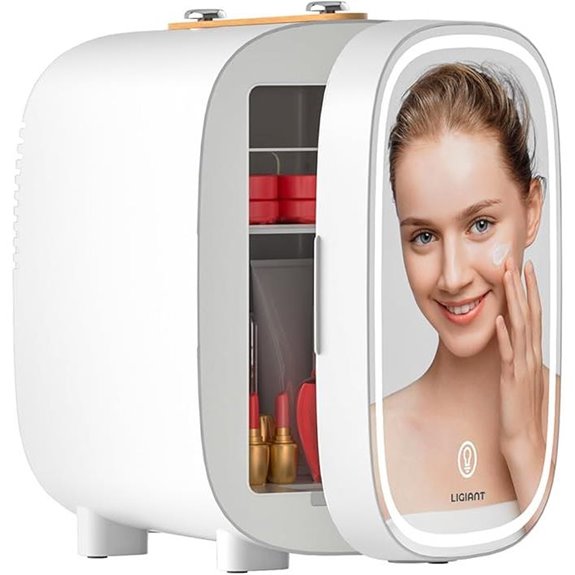 DF01A Skincare Fridge with LED Light 4L Portable Cooler