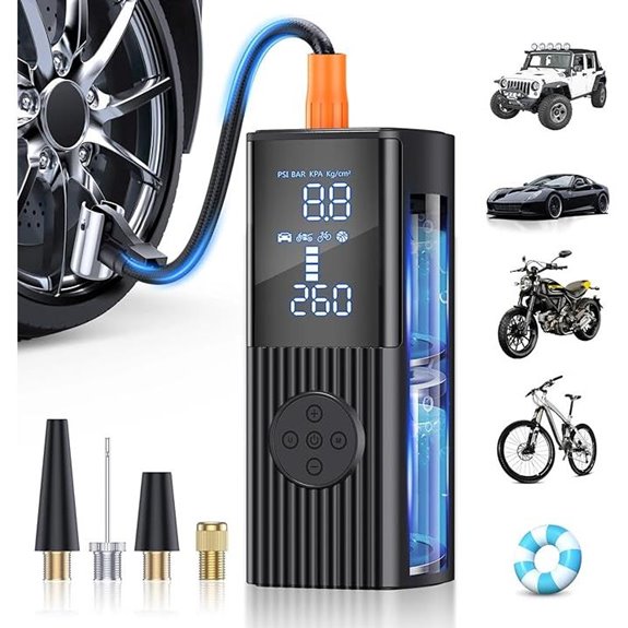 portable tire inflator features
