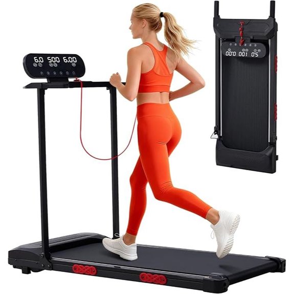 Portable Walking Treadmill with Handle and Incline