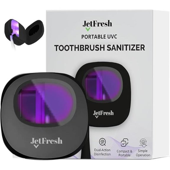 Portable UV Toothbrush Sanitizer with Magnetic Mount