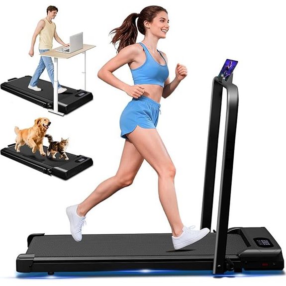 Walking Pad Treadmill with Handle 3-in-1 Portable Home Treadmill