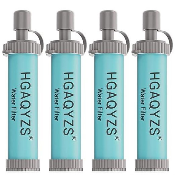4 Pack Portable Water Filter Straws for Outdoors