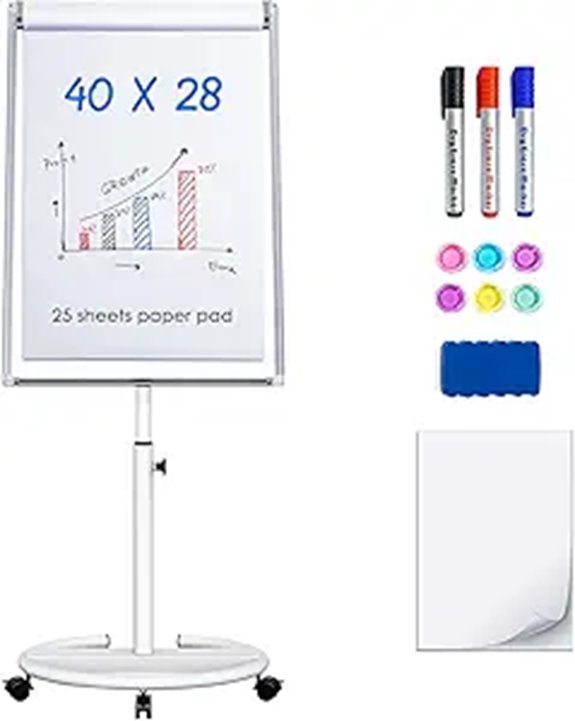 Maxtek Mobile Dry Erase Board with Paper Pad