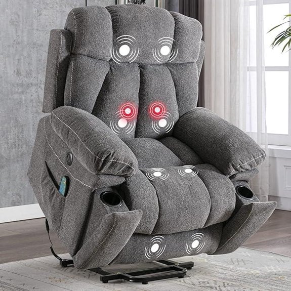 CANMOV Power Lift Recliner with Massage and Heat