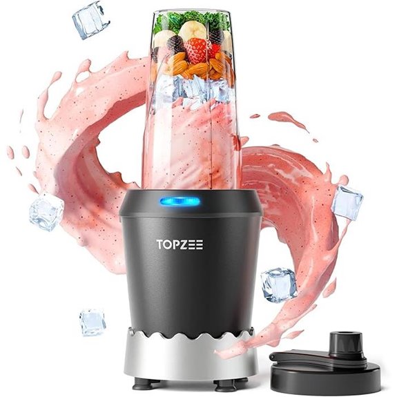TOPZEE 1000W Personal Smoothie Blender with Cups