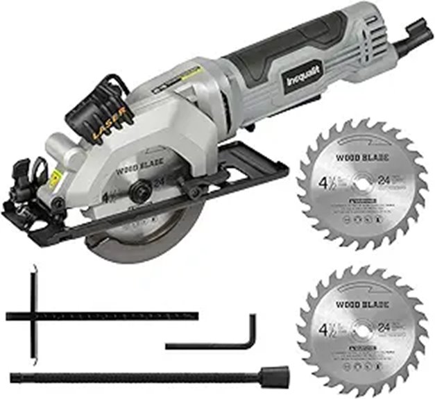 Mini Circular Saw 4Amp 3500RPM with Blades and Accessories