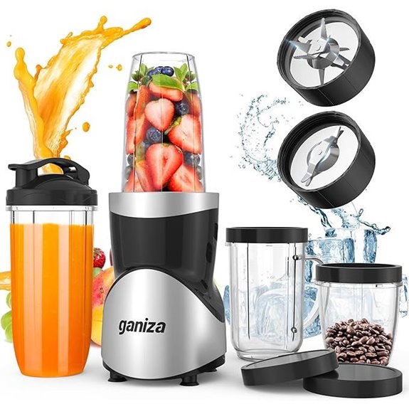Ganiza 900W Smoothie Blender with Portable Cups