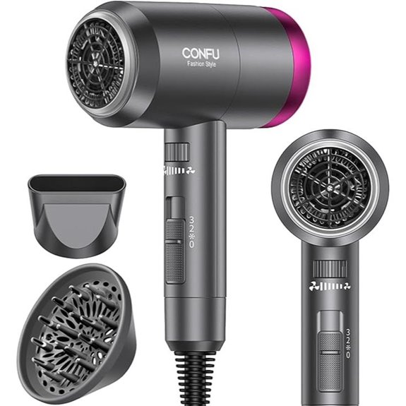 CONFU Ionic Blow Dryer 1600W with Diffuser