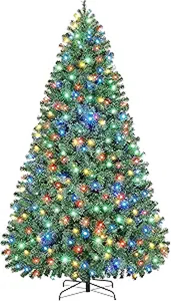 Yaheetech 7.5ft Pre-lit Artificial Christmas Tree