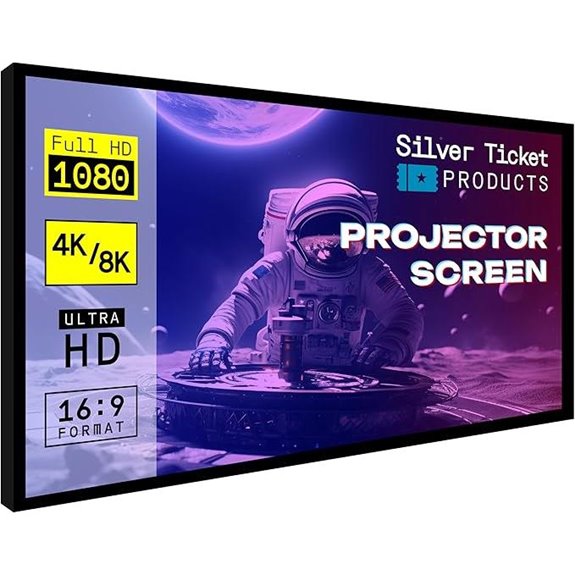Silver Ticket 120 Fixed Frame 4K/8K Projection Screen