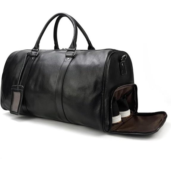 Genuine Leather Travel Duffel Bag for Men & Women