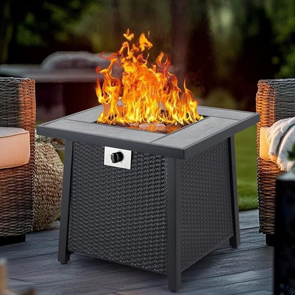 GarveeLife 28 Propane Fire Pit with Lava Rock