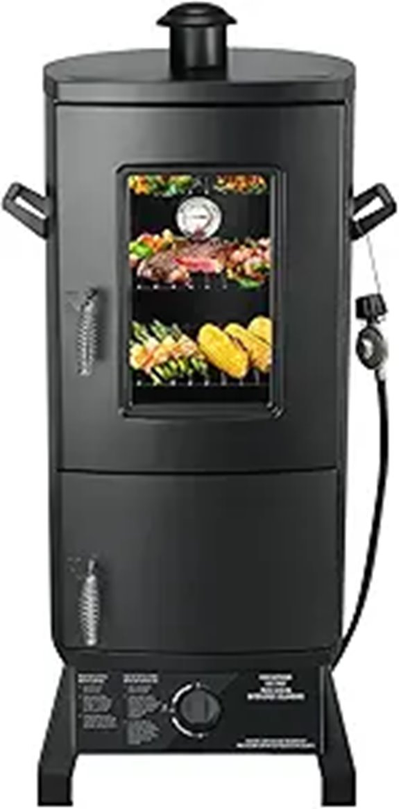 Propane Vertical Smoker with Removable Shelves & Thermometer