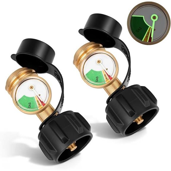 2-Pack Propane Tank Gauge with Leak Detector