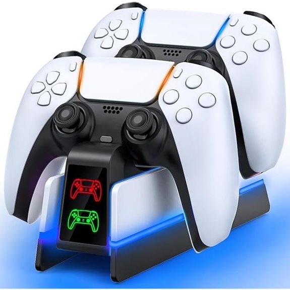 PS5 Controller Charger with LED for Dualsense & Edge