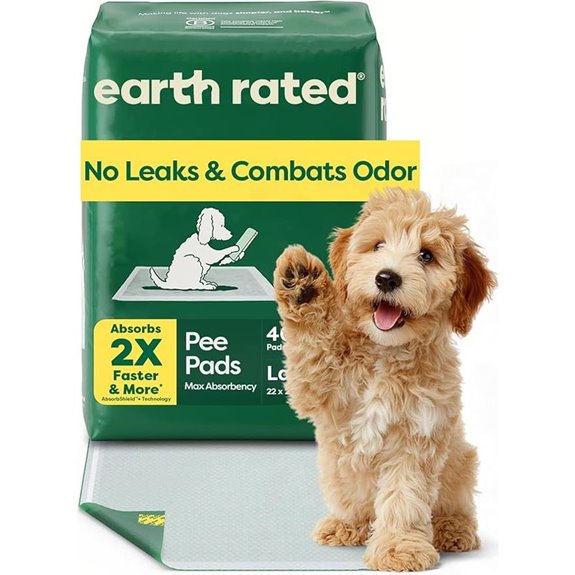 Earth Rated Puppy Pee Pads Absorbent Leak-Proof 40 Count
