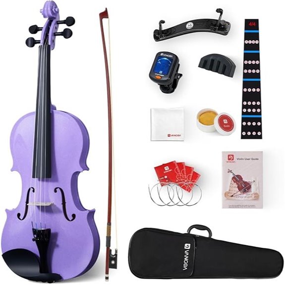 Vangoa Full Size Purple Beginner Violin Set