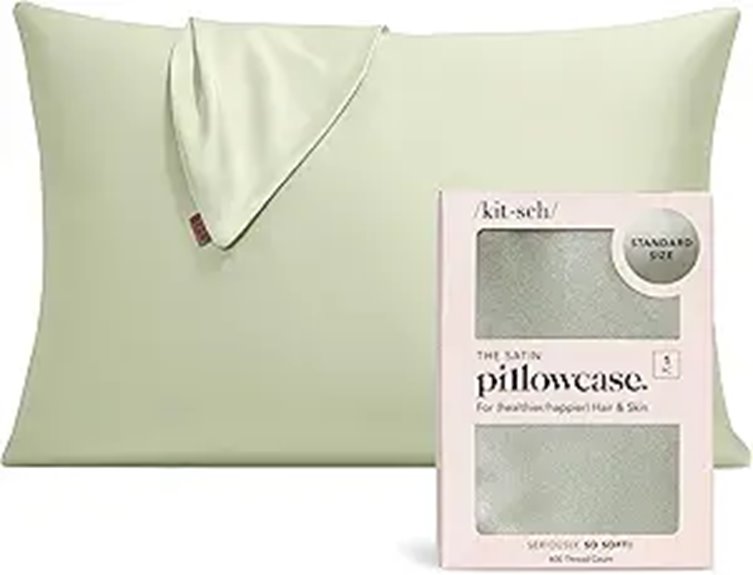 Kitsch Satin Pillowcase with Zipper Queen Size