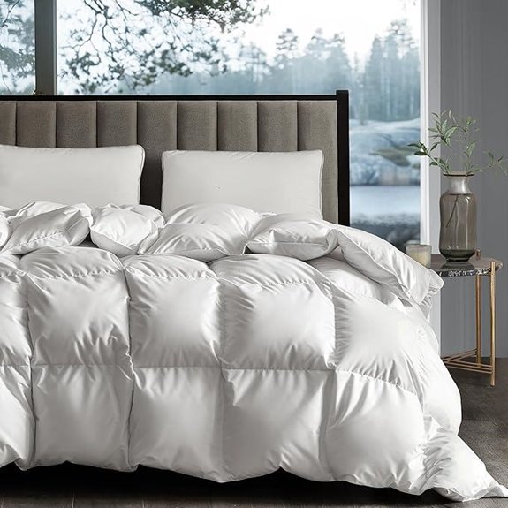 Hotel Grand White Goose Down Fiber Comforter Queen
