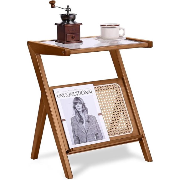 Tiita Rattan Side Table with Storage