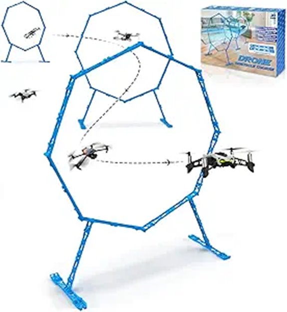 Drone Obstacle Course with 3 Hoops for RC Racing