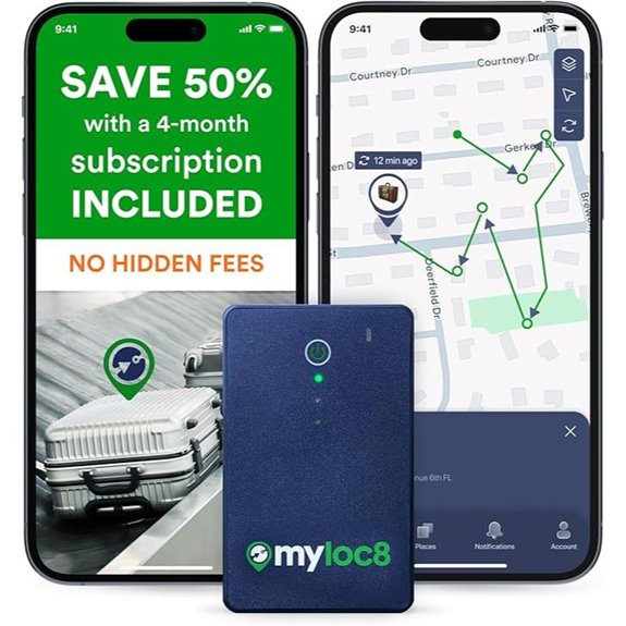 GPS Luggage Tracker with Real-Time Alerts and Long Battery